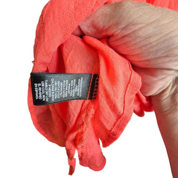 Sleeveless Orange Dress Button-Up Collared Midi with Dress Liner NWT JJ3991 - Picture 5 of 10